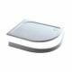 Offset Stone Easy Plumb Quadrant Tray, Legs & Panel, 900x760mm, Left 